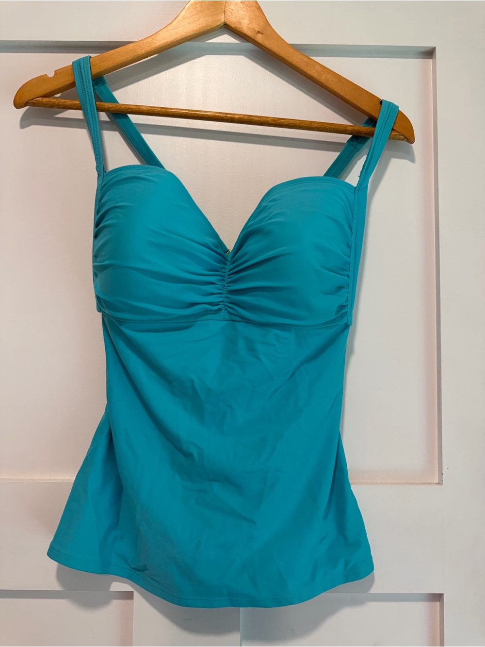 Ellen Tracy Women’s Turquoise Blue Tankini Top